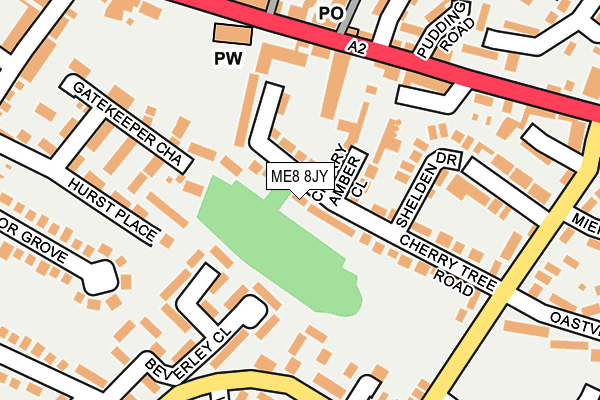 ME8 8JY map - OS OpenMap – Local (Ordnance Survey)