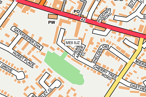 ME8 8JZ map - OS OpenMap – Local (Ordnance Survey)