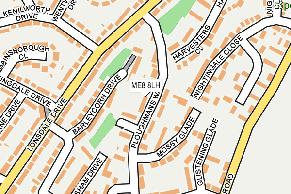 ME8 8LH map - OS OpenMap – Local (Ordnance Survey)