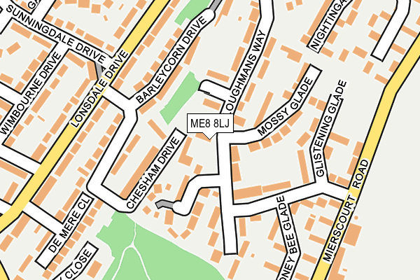 ME8 8LJ map - OS OpenMap – Local (Ordnance Survey)