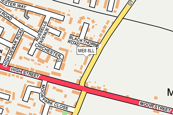 ME8 8LL map - OS OpenMap – Local (Ordnance Survey)