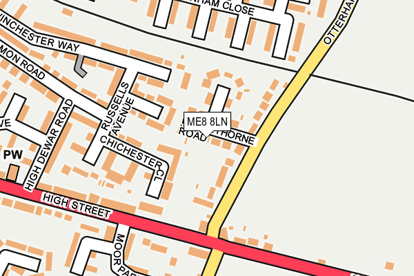 ME8 8LN map - OS OpenMap – Local (Ordnance Survey)
