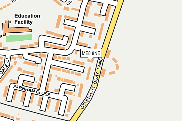 ME8 8NE map - OS OpenMap – Local (Ordnance Survey)