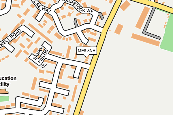 ME8 8NH map - OS OpenMap – Local (Ordnance Survey)