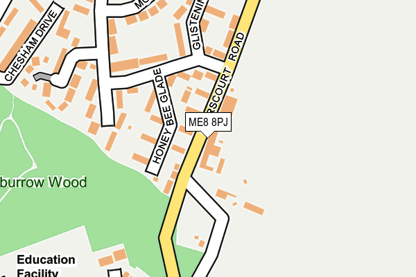 ME8 8PJ map - OS OpenMap – Local (Ordnance Survey)