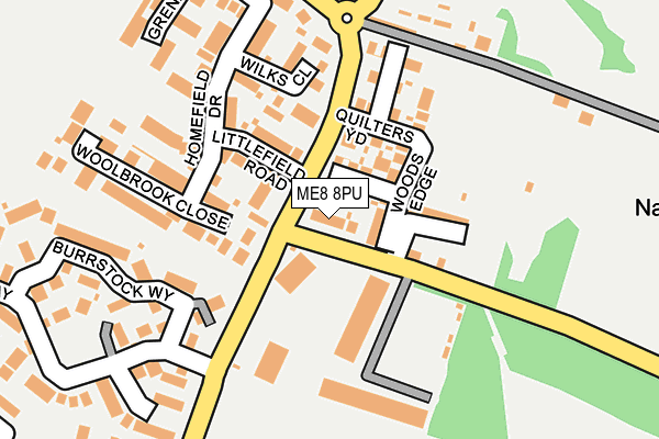 ME8 8PU map - OS OpenMap – Local (Ordnance Survey)