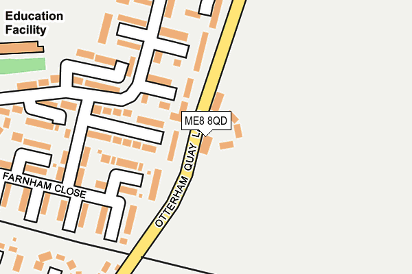 ME8 8QD map - OS OpenMap – Local (Ordnance Survey)