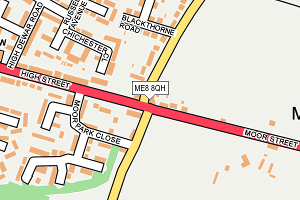 ME8 8QH map - OS OpenMap – Local (Ordnance Survey)