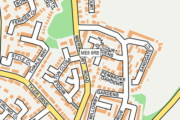 ME8 8RB map - OS OpenMap – Local (Ordnance Survey)