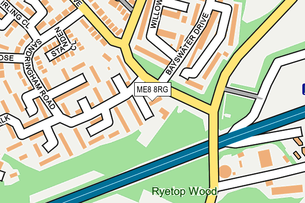 ME8 8RG map - OS OpenMap – Local (Ordnance Survey)