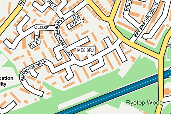 ME8 8RJ map - OS OpenMap – Local (Ordnance Survey)