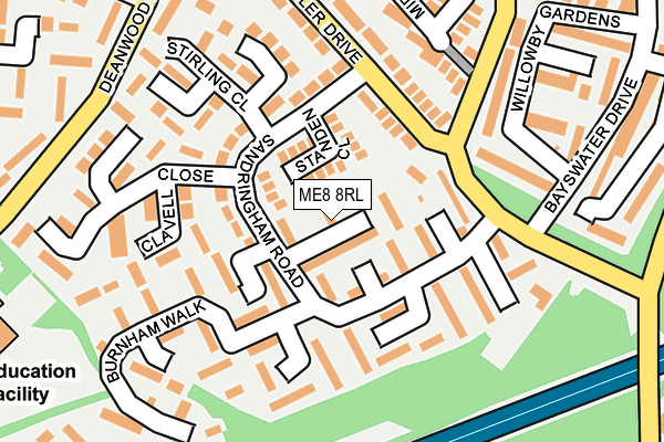 ME8 8RL map - OS OpenMap – Local (Ordnance Survey)