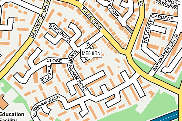 ME8 8RN map - OS OpenMap – Local (Ordnance Survey)