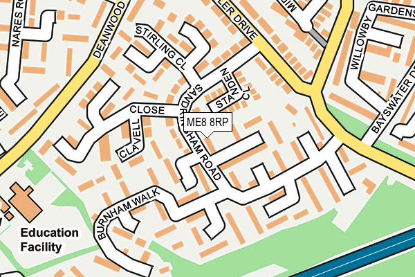 ME8 8RP map - OS OpenMap – Local (Ordnance Survey)
