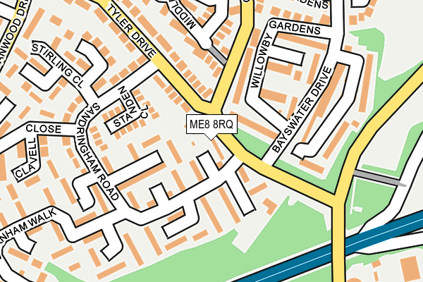 ME8 8RQ map - OS OpenMap – Local (Ordnance Survey)