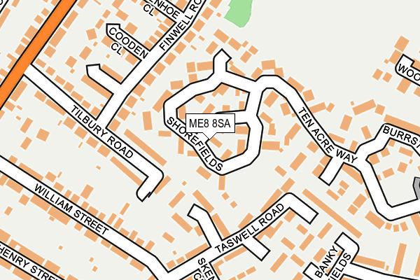 ME8 8SA map - OS OpenMap – Local (Ordnance Survey)