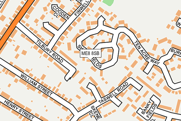 ME8 8SB map - OS OpenMap – Local (Ordnance Survey)