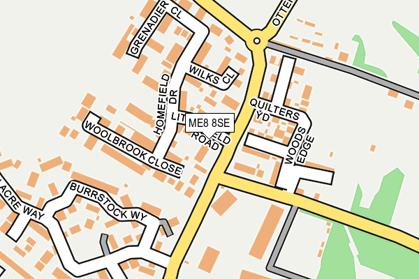ME8 8SE map - OS OpenMap – Local (Ordnance Survey)