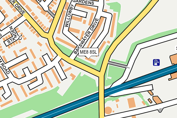 ME8 8SL map - OS OpenMap – Local (Ordnance Survey)