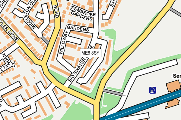 ME8 8SY map - OS OpenMap – Local (Ordnance Survey)