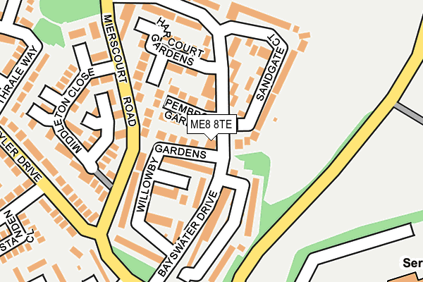 ME8 8TE map - OS OpenMap – Local (Ordnance Survey)