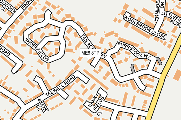 ME8 8TP map - OS OpenMap – Local (Ordnance Survey)