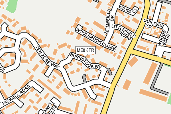 ME8 8TR map - OS OpenMap – Local (Ordnance Survey)