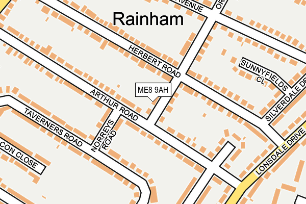 ME8 9AH map - OS OpenMap – Local (Ordnance Survey)