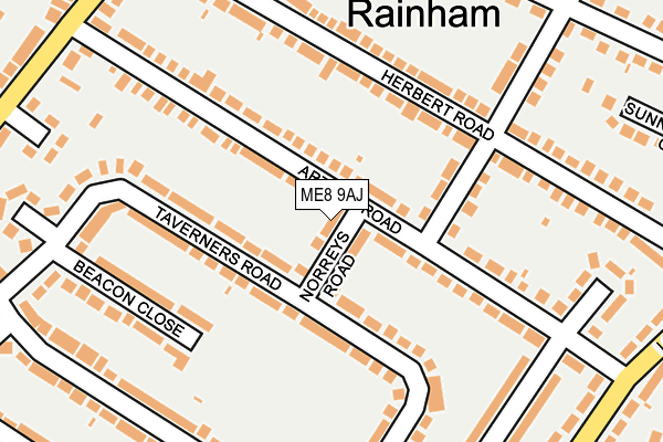 ME8 9AJ map - OS OpenMap – Local (Ordnance Survey)