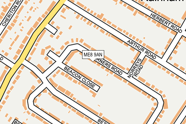 ME8 9AN map - OS OpenMap – Local (Ordnance Survey)