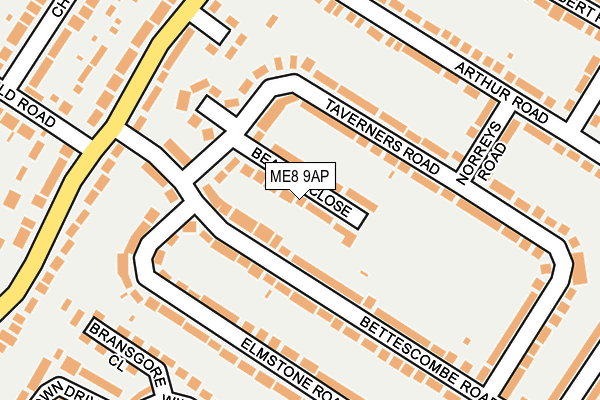 ME8 9AP map - OS OpenMap – Local (Ordnance Survey)