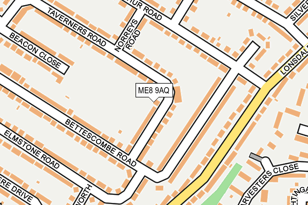 ME8 9AQ map - OS OpenMap – Local (Ordnance Survey)