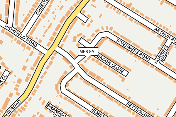 ME8 9AT map - OS OpenMap – Local (Ordnance Survey)