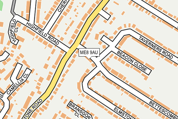 ME8 9AU map - OS OpenMap – Local (Ordnance Survey)