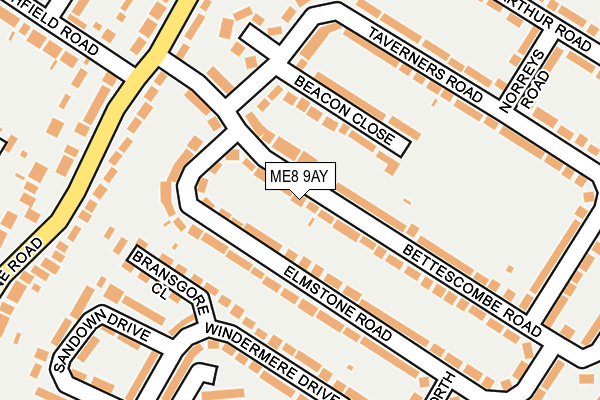 ME8 9AY map - OS OpenMap – Local (Ordnance Survey)