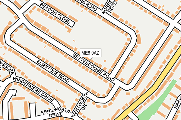 ME8 9AZ map - OS OpenMap – Local (Ordnance Survey)