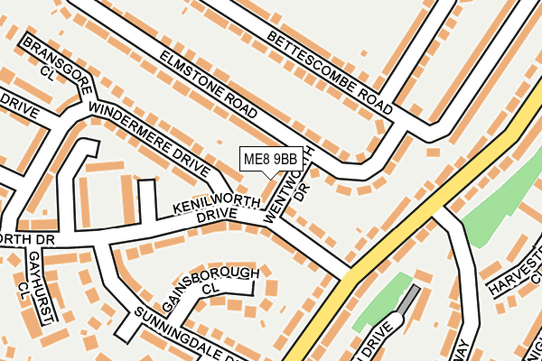 ME8 9BB map - OS OpenMap – Local (Ordnance Survey)