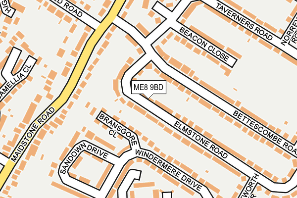 ME8 9BD map - OS OpenMap – Local (Ordnance Survey)