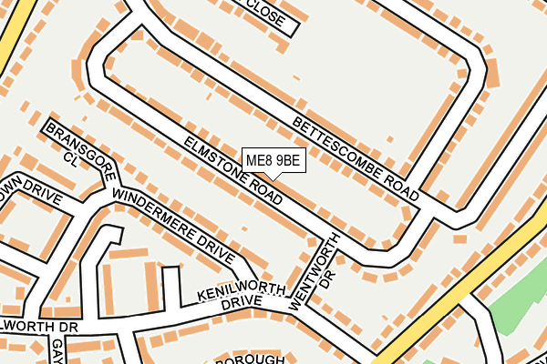 ME8 9BE map - OS OpenMap – Local (Ordnance Survey)