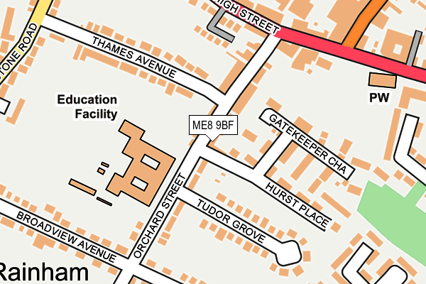 ME8 9BF map - OS OpenMap – Local (Ordnance Survey)