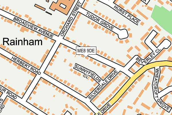 ME8 9DE map - OS OpenMap – Local (Ordnance Survey)