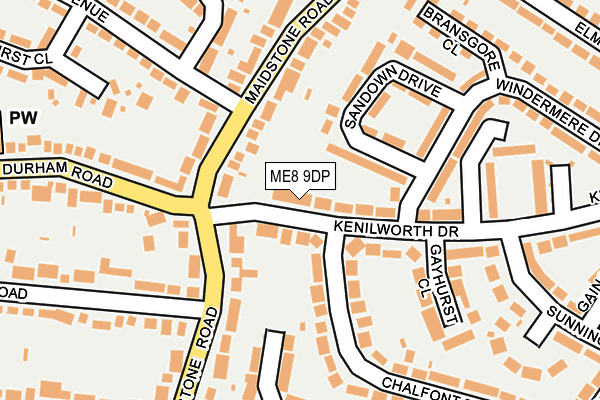 ME8 9DP map - OS OpenMap – Local (Ordnance Survey)