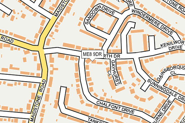 ME8 9DR map - OS OpenMap – Local (Ordnance Survey)