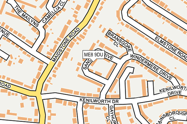 ME8 9DU map - OS OpenMap – Local (Ordnance Survey)