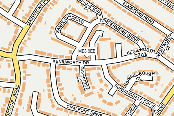 ME8 9EB map - OS OpenMap – Local (Ordnance Survey)