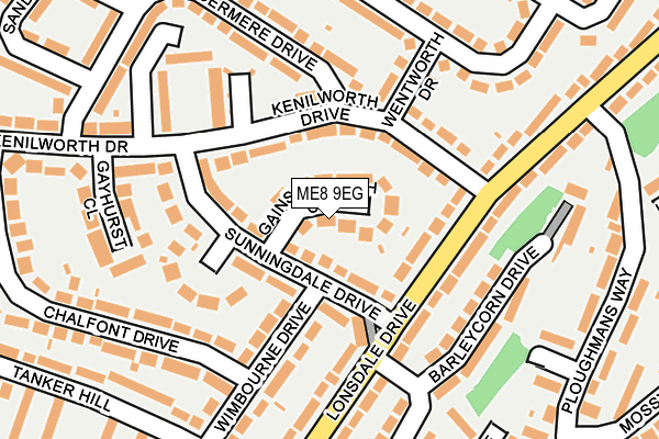 ME8 9EG map - OS OpenMap – Local (Ordnance Survey)