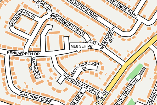 ME8 9EH map - OS OpenMap – Local (Ordnance Survey)