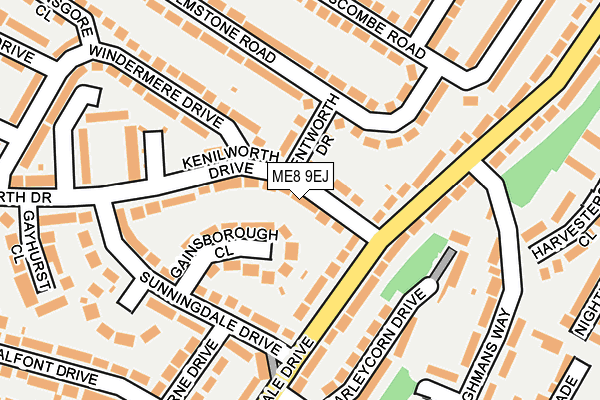 ME8 9EJ map - OS OpenMap – Local (Ordnance Survey)