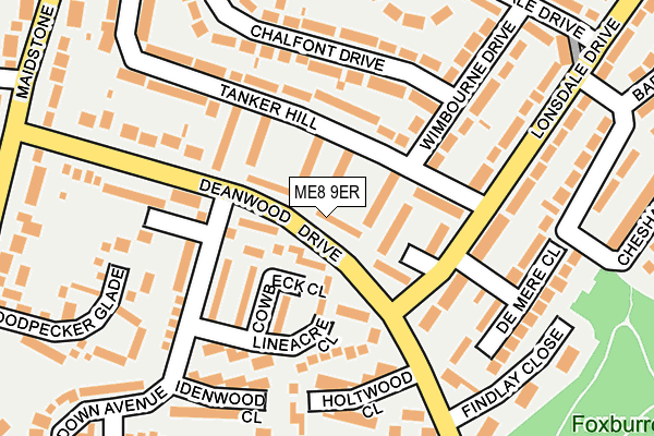 ME8 9ER map - OS OpenMap – Local (Ordnance Survey)