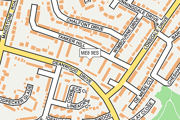ME8 9ES map - OS OpenMap – Local (Ordnance Survey)
